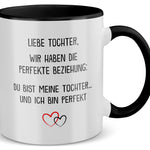22Feels® Tochter Geschenk - Tasse mit Spruch (Weiss-Schwarz, 320ml)-TwoTone Tasse Weiss-Schwarz 320ml-22Feels