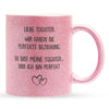 22Feels® Tochter Geschenk - Glitzertasse mit Spruch (Pink, 320ml)-Glitzertasse Pink 320ml-22Feels