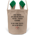 22Feels® Tochter Osterkorb von Mama Kinder mit Henkel Ostergeschenk Tragetasche Ostern Deko Osternest Körbchen Hasenohren (Beige/Grün)-Ostern Tragetasche-22Feels