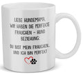 22Feels® Geschenk für Hundemamas - Tasse mit Spruch: Die Perfekte Beziehung (Weiss, 320ml)-Weisse Tasse 320ml-22Feels