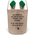 22Feels® Hundemama Frauchen Hunde Osterkorb mit Henkel Ostergeschenk Tragetasche Ostern Deko Osternest Körbchen Hasenohren (Beige/Grün)-Ostern Tragetasche-22Feels
