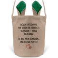 22Feels® Katzenpapa Herrchen Katzen Osterkorb mit Henkel Ostergeschenk Tragetasche Ostern Deko Osternest Körbchen Hasenohren (Beige/Grün)-Ostern Tragetasche-22Feels