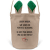 22Feels® Bruder Geschwister Osterkorb mit Henkel Ostergeschenk Tragetasche Ostern Deko Osternest Körbchen Hasenohren (Beige/Grün)-Ostern Tragetasche-22Feels
