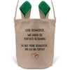 22Feels® Schwester Geschwister Osterkorb mit Henkel Ostergeschenk Tragetasche Ostern Deko Osternest Körbchen Hasenohren (Beige/Grün)-Ostern Tragetasche-22Feels