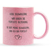 22Feels® Schwägerin Geschenk - Glitzertasse mit Spruch (Pink, 320ml)-Glitzertasse Pink 320ml-22Feels