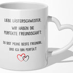 22Feels® Geschenk für Beste Freundin - Tasse mit Spruch (Herzhenkel, Weiss, 320ml)-Tasse Weiss Herzhenkel 320ml-22Feels
