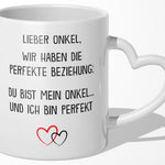 22Feels® Onkel Geschenk - Tasse mit Spruch (Herzhenkel, Weiss, 320ml)-Tasse Weiss Herzhenkel 320ml-22Feels