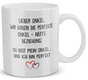 22Feels® Onkel Geschenk von Neffe - Tasse mit Spruch: Die Perfekte Beziehung (Weiss, 320ml)-Weisse Tasse 320ml-22Feels