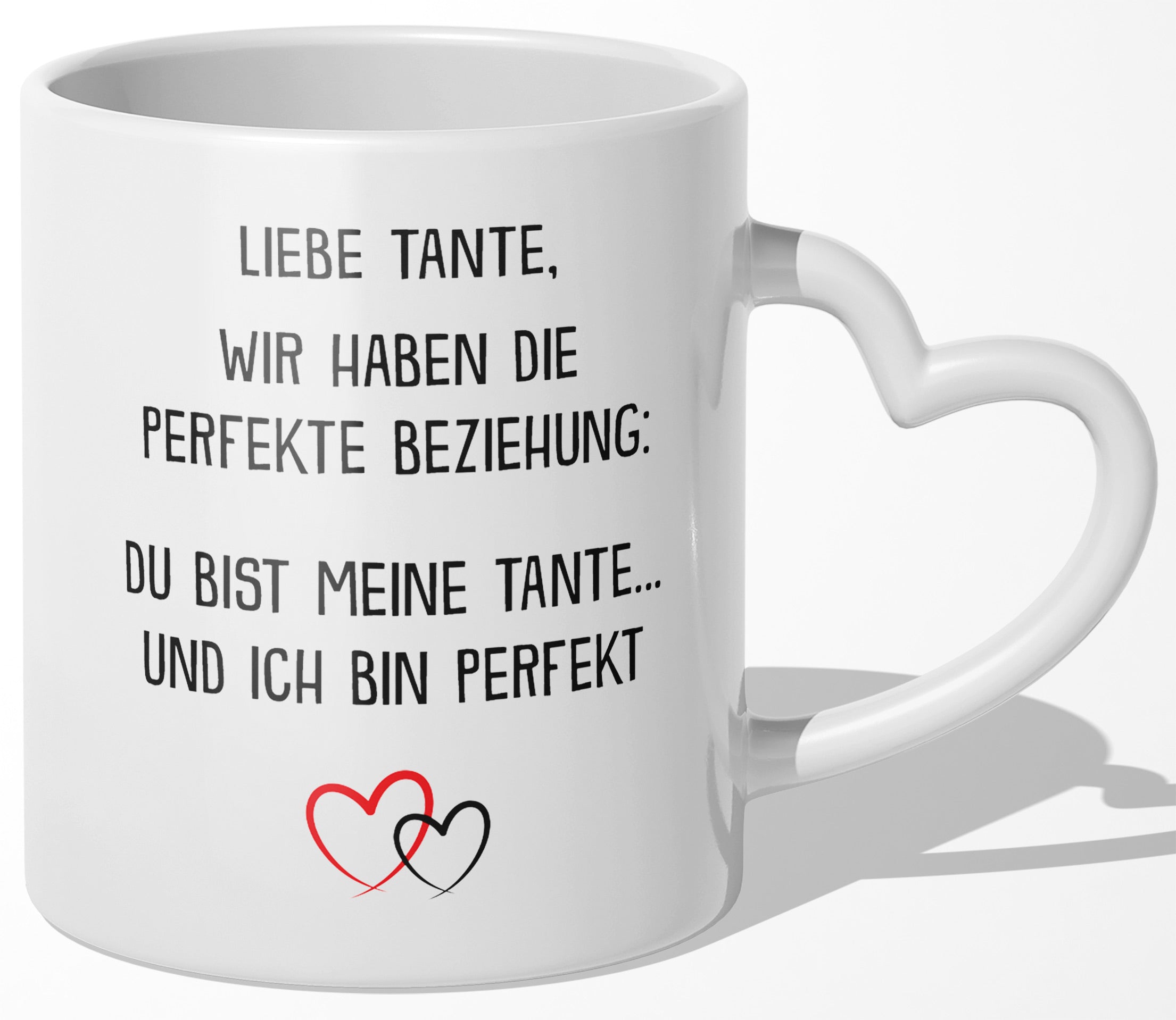 22Feels® Tante Geschenk - Tasse mit Spruch (Herzhenkel, Weiss, 320ml)-Tasse Weiss Herzhenkel 320ml-22Feels
