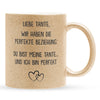 22Feels® Tante Geschenk - Glitzertasse mit Spruch (Gold, 320ml)-Glitzertasse Gold 320ml-22Feels