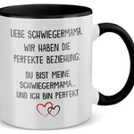 22Feels® Schwiegermama Geschenk - Tasse mit Spruch (Weiss-Schwarz, 320ml)-TwoTone Tasse Weiss-Schwarz 320ml-22Feels