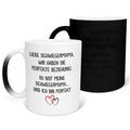 22Feels® Schwiegermama Geschenk - Zaubertasse mit Spruch (Matt-Schwarz und Weiss, 320ml)-Farbwechsel Tasse Matt 320ml-22Feels
