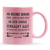 22Feels® Mama Geschenk von Sohn - Glitzertasse mit Spruch (Pink, 320ml)-Glitzertasse Pink 320ml-22Feels