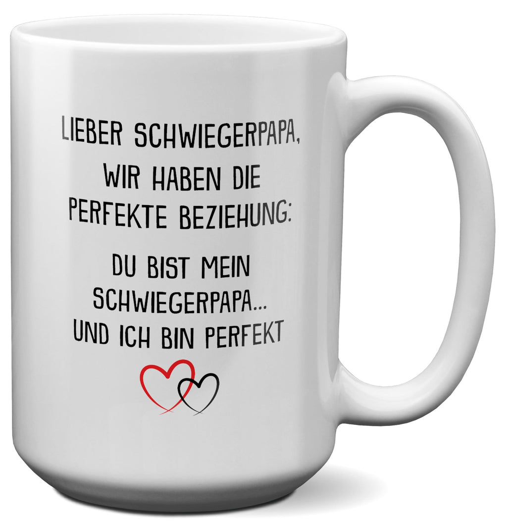 22Feels® Schwiegerpapa Geschenk - XL Tasse mit Spruch (Weiss, 440ml)-Weisse XL Tasse 440ml-22Feels