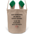 22Feels® Schwiegerpapa Osterkorb mit Henkel Ostergeschenk Tragetasche Ostern Deko Osternest Körbchen Hasenohren (Beige/Grün)-Ostern Tragetasche-22Feels