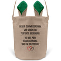 22Feels® Schwiegersohn Männer Osterkorb mit Henkel Ostergeschenk Tragetasche Ostern Deko Osternest Körbchen Hasenohren (Beige/Grün)-Ostern Tragetasche-22Feels