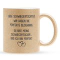 22Feels® Schwiegertochter Geschenk - Glitzertasse mit Spruch (Gold, 320ml)-Glitzertasse Gold 320ml-22Feels