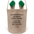 22Feels® Schwiegertochter Frauen Osterkorb mit Henkel Ostergeschenk Tragetasche Ostern Deko Osternest Körbchen Hasenohren (Beige/Grün)-Ostern Tragetasche-22Feels