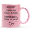 22Feels® Neffe Geschenk - Glitzertasse mit Spruch (Pink, 320ml)-Glitzertasse Pink 320ml-22Feels