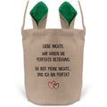 22Feels® Nichte Mädchen Osterkorb mit Henkel Ostergeschenk Tragetasche Ostern Deko Osternest Körbchen Hasenohren (Beige/Grün)-Ostern Tragetasche-22Feels