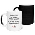 22Feels® Stiefvater Geschenk - Zaubertasse mit Spruch (Matt-Schwarz und Weiss, 320ml)-Farbwechsel Tasse Matt 320ml-22Feels