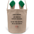 22Feels® Stiefpapa Stiefvater Osterkorb mit Henkel Ostergeschenk Tragetasche Ostern Deko Osternest Körbchen Hasenohren (Beige/Grün)-Ostern Tragetasche-22Feels