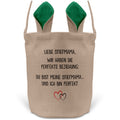 22Feels® Stiefmama Stiefmutter Osterkorb mit Henkel Ostergeschenk Tragetasche Ostern Deko Osternest Körbchen Hasenohren (Beige/Grün)-Ostern Tragetasche-22Feels