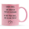 22Feels® Enkel Geschenk - Glitzertasse mit Spruch (Pink, 320ml)-Glitzertasse Pink 320ml-22Feels