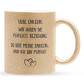 22Feels® Enkelin Geschenk - Glitzertasse mit Spruch (Gold, 320ml)-Glitzertasse Gold 320ml-22Feels