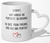 22Feels® Freund Geschenk zum Jahrestag, Valentinstag etc. - Tasse mit Spruch (Herzhenkel, Weiss, 320ml)-Tasse Weiss Herzhenkel 320ml-22Feels