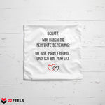 22Feels® Freund Geschenk zum Jahrestag, Valentinstag etc. - Kissen mit Spruch (Weiss 40x40cm)-Kissen Weiss 40x40-22Feels