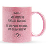 22Feels® Freundin Geschenk zum Jahrestag, Valentinstag etc. - Glitzertasse mit Spruch (Pink, 320ml)-Glitzertasse Pink 320ml-22Feels