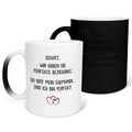22Feels® Ehemann Geschenk zum Hochzeitstag, Valentinstag etc. - Zaubertasse mit Spruch (Matt-Schwarz und Weiss, 320ml)-Farbwechsel Tasse Matt 320ml-22Feels