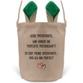 22Feels® Patentante Patin Osterkorb mit Henkel Ostergeschenk Tragetasche Ostern Deko Osternest Körbchen Hasenohren (Beige/Grün)-Ostern Tragetasche-22Feels