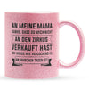 22Feels® Mama Geschenk - Glitzertasse mit Spruch (Pink, 320ml)-Glitzertasse Pink 320ml-22Feels
