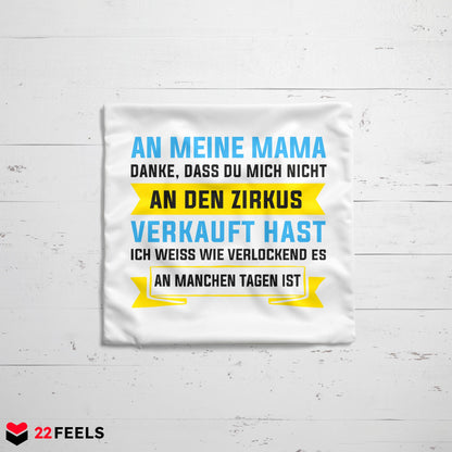 22Feels® Mama Geschenk - Kissen mit Spruch (Weiss 40x40cm)-Kissen Weiss 40x40-22Feels