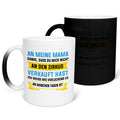 22Feels® Mama Geschenk - Zaubertasse mit Spruch (Matt-Schwarz und Weiss, 320ml)-Farbwechsel Tasse Matt 320ml-22Feels