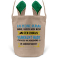 22Feels® Mama Osterkorb Mutter mit Henkel Ostergeschenk Tragetasche Ostern Deko Osternest Körbchen Hasenohren (Beige/Grün)-Ostern Tragetasche-22Feels