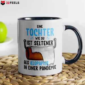 22Feels® Tochter Geschenk - Tasse mit Spruch (Weiss-Schwarz, 320ml)-TwoTone Tasse Weiss-Schwarz 320ml-22Feels