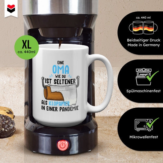 22Feels® Oma Geschenk - XL Tasse mit Spruch (Weiss, 440ml)-Weisse XL Tasse 440ml-22Feels