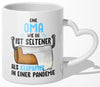 22Feels® Oma Geschenk - Tasse mit Spruch: Zirkus (Herzhenkel, Weiss, 320ml)-Tasse Weiss Herzhenkel 320ml-22Feels