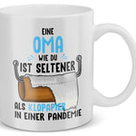 22Feels® Geschenk für Omas - Tasse mit Spruch: Seltener Als Klopapier (Weiss, 320ml)-Weisse Tasse 320ml-22Feels