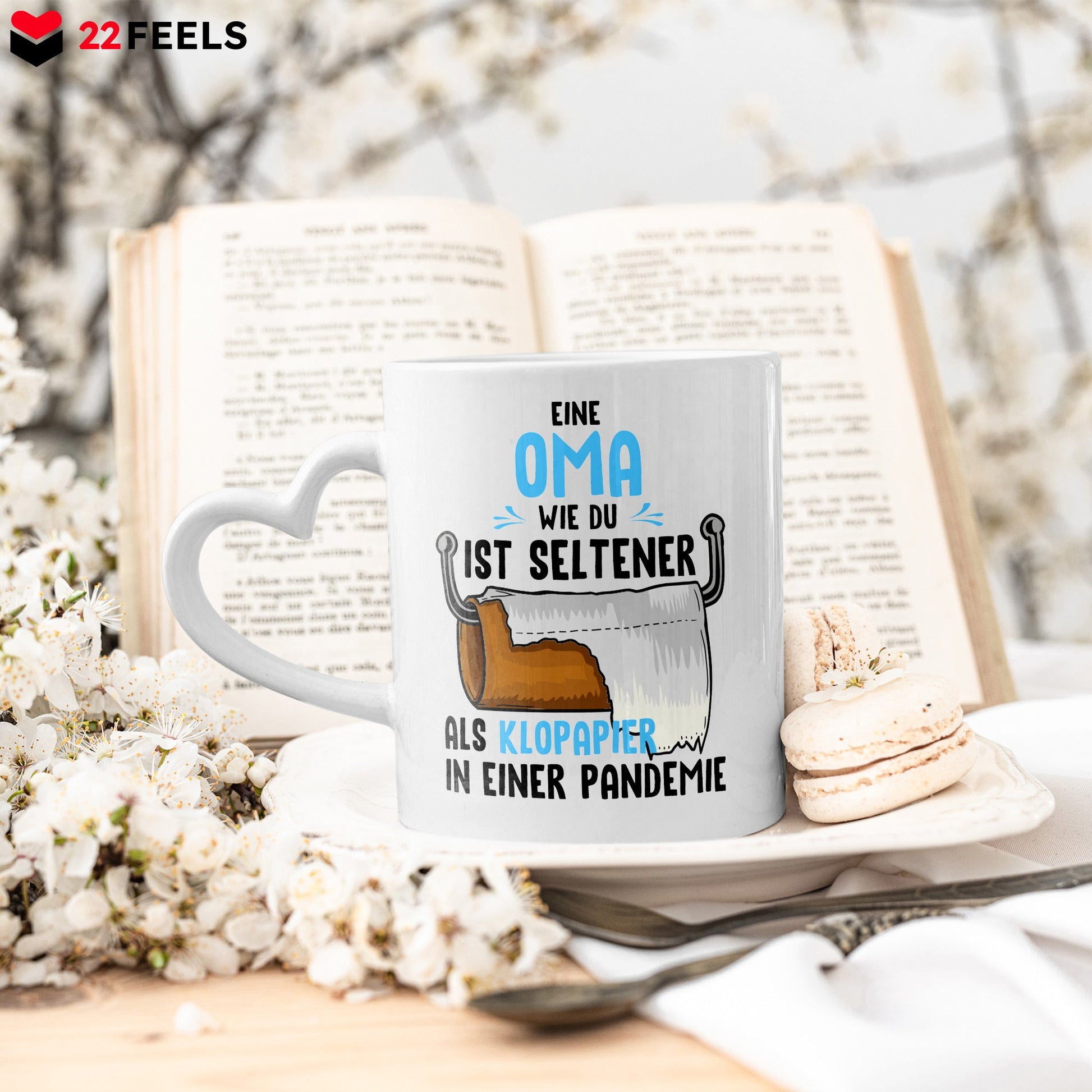 22Feels® Oma Geschenk - Tasse mit Spruch: Zirkus (Herzhenkel, Weiss, 320ml)-Tasse Weiss Herzhenkel 320ml-22Feels