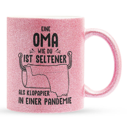 22Feels® Oma Geschenk - Glitzertasse mit Spruch (Pink, 320ml)-Glitzertasse Pink 320ml-22Feels