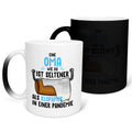 22Feels® Oma Geschenk - Zaubertasse mit Spruch (Matt-Schwarz und Weiss, 320ml)-Farbwechsel Tasse Matt 320ml-22Feels