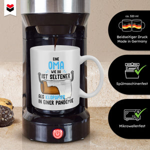 22Feels® Geschenk für Omas - Tasse mit Spruch: Seltener Als Klopapier (Weiss, 320ml)-Weisse Tasse 320ml-22Feels