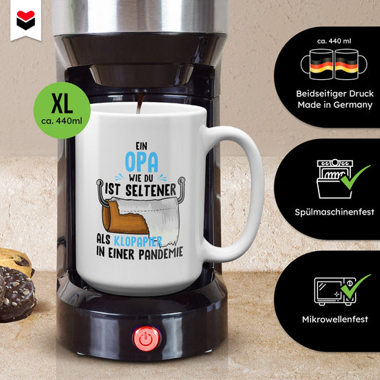 22Feels® Opa Geschenk - XL Tasse mit Spruch (Weiss, 440ml)-Weisse XL Tasse 440ml-22Feels