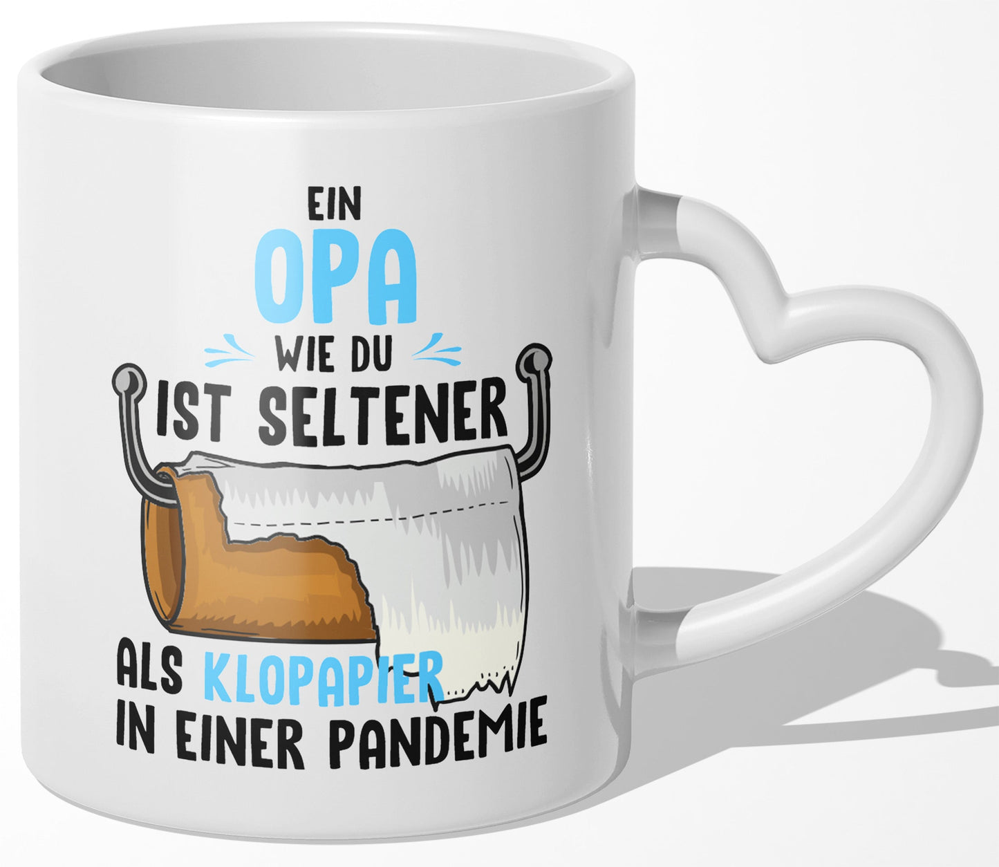 22Feels® Opa Geschenk - Tasse mit Spruch (Herzhenkel, Weiss, 320ml)-Tasse Weiss Herzhenkel 320ml-22Feels
