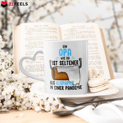 22Feels® Opa Geschenk - Tasse mit Spruch (Herzhenkel, Weiss, 320ml)-Tasse Weiss Herzhenkel 320ml-22Feels