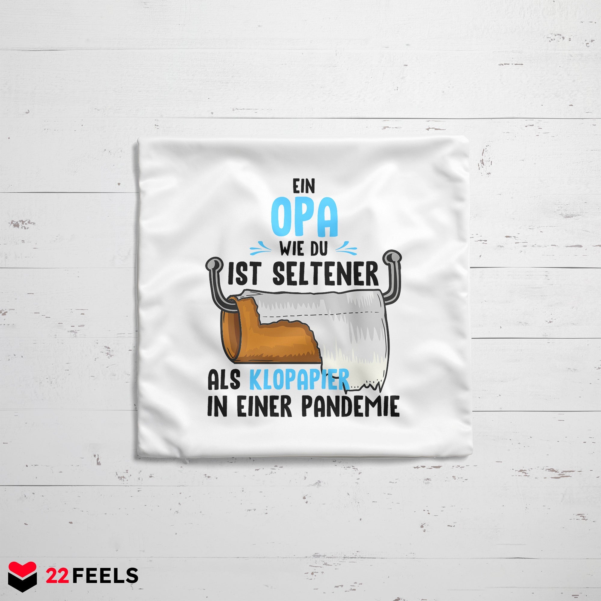22Feels® Opa Geschenk - Kissen mit Spruch (Weiss 40x40cm)-Kissen Weiss 40x40-22Feels